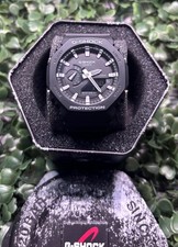 Casio G-Shock GA-2100-1A CasiOak Black Watch with Box & Tin picture