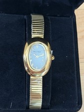 Heaven Mayhem Womens Amara Oval 3 Hand Analog Watch Gold Tone Stainless Steel picture