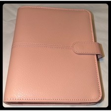 Franklin Covey Anna 6 Ring Snap Binder Organizer Pink Compact Size Planner picture