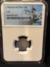 1782 Lima MI Peru 1/2 Real NGC certified picture