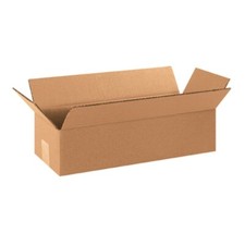 25 Pcs Corrugated Boxes 14 x 4 x 4 Shipping Packing Moving Box Carton, Kraft picture