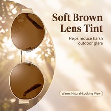 Retro Oval Sunglasses UV380 Lightweight Shades Men Women Hiking Beach Commuting picture