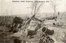 Train Wreck Gladbrook IA Iowa RPPC Photo Postcard COPY picture