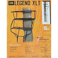 18 Ft Two Man Stand Muddy Legend XLT Deer Hunting Ladder Treestand & 2 Harnesses picture