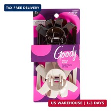 Goody SlideProof Octopus Large Claw Clips, 2 Ct, Neutral Tones, Secure Grip Acce picture