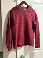 Tracksmith New England Wool Blend Running Crewneck Sweater Red Large picture