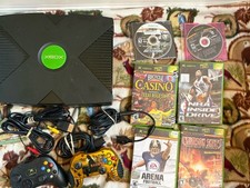 Microsoft Original Xbox Bundle 6 Games 2 Controllers Tested picture