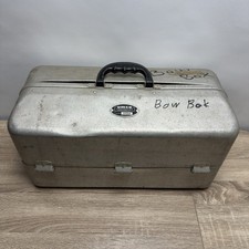 Vintage Umco 1000A Aluminum Tackle Box Cantilever 6 Tray Fishing Bow Box USA picture