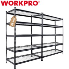 WORKPRO 2PC 5-Tier Metal Storage Shelving Unit Storage Rack Shelf 24