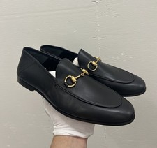 NEW GUCCI Jordaan Brixton Horsebit Leather Loafers Black Size 6 UK 7 US BB42 picture