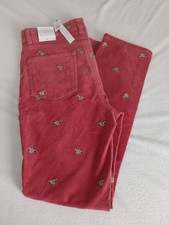 Talbots Corduroy Pants Women’s Petite Straight Leg Embroidered Duck NWT 6P picture