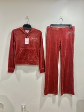 Juicy Couture Baked Apple Velour Tracksuit Set M Rhinestone NWT Y2K picture
