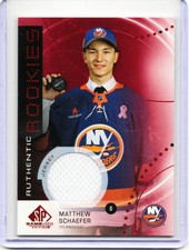 2025-26 SP Game Used Authentic Rookies Red Jersey Matthew Schaefer RC Islanders picture