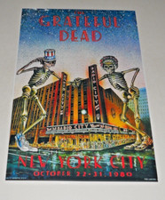 Large Grateful Dead 1980 Halloween NYC Radio City Poster Jerry Garcia 19