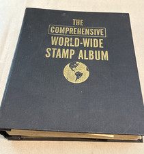 Worldwide Stamp Album Collection Comprehensive Many Stamps Canceled Mint Vintage picture