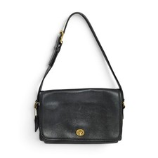 Vintage Coach Shoulder Bag Black 90's Tunlock Detail picture