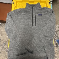 Patagonia Men's Better Sweater Gray Long Sleeve 1/4 Zip Jacket Size Medium picture