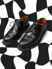 J.M. WESTON Black leather brogue oxfords with brogue detailing picture