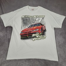 Vintage Kasey Kahne Shirt Mens Large White Y2K NASCAR Racing Dodge 9 Chase 00s picture