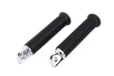 V-Twin Black Rubber Extended Foot Pegs Male Mount Harley Dyna Sportster Softail picture