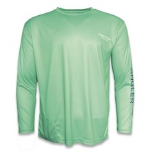 Nautica Angler Green Poly Men's Performance Long Sleeve Shirt UPF 50+ Size 2XL picture
