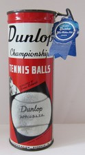 Vintage Sealed Dunlop Championship Vinnie Richards Tennis Balls Tin - Key Wind picture