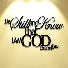 Elegant Christian Wall Art Be Still and Know That I Am God  Home Decor picture