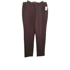 Cato Women's Mid-Rise Skinny Pants Size 14 Coffee Bean Stretch picture