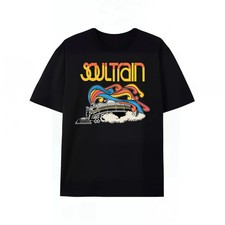 Vintage Soul Train Retro Bold Lettering Graphic Unisex Cotton T‑Shirt picture