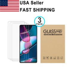 3PACK Tempered Glass For Motorola Edge + 5G UW 2021 2022 2023 2024 2025 2026 picture