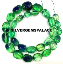Extremely Beautiful~Vibrant Green Spinel Beads Smooth Nuggets Gemstone Beads. picture