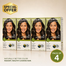 Naturtint 5N Light Chestnut Brown Permanent Hair Color Gel 5.07 Fl Oz-Pack of 4 picture