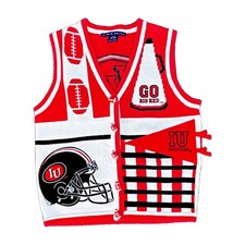 Vintage IU - Indiana Hoosiers Football Sweater Vest Size S Perfect Condition picture