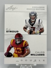 2023 Leaf Exclusive Rookie Edition CJ Stroud RC Caleb Williams Double ERE02 Card picture