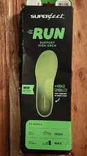 Superfeet RUN Support High Arch Insoles Running Shoes Green Trim-to-Fit picture