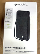 mophie powerstation plus XL Black Portable Charger w/ Cable, Qi Input picture