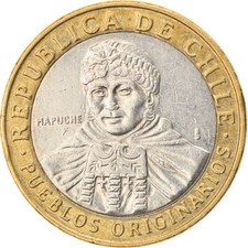 Chile 100 Pesos | 100 Coins | Mapuche Indian Woman | KM236 | 2001 - 2021 picture