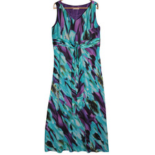 Windsmoor Dress UK 14* Purple Blue Long Abstract Occasion Wedding Cruise Races picture