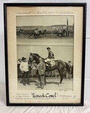 Vintage 47 original Bert Morgan Teaneck Aqueduct horse racing Jockey photograph picture