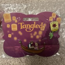 2021 Disney Store Tangled Pin Set Rapunzel Flynn Pascal Lantern Lb picture