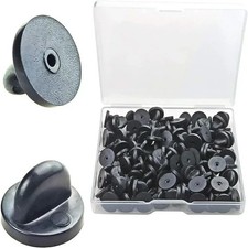 1000Pcs PVC Rubber Pin Backs Butterfly Clutch Backings Holder Tie Tacks Keepers, picture