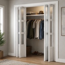 New PVC Accordion Door with Quiet Roller,Installation Hardware Included picture