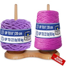 Double Yarn Holder 44 Lb Total Capacity for Chunky Yarn | Dual Bearing Spinne... picture