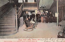 Mexico MO Missouri Ringo Hotel Interior Lobby Vtg Postcard J36 picture
