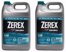 2 Gallon OEM ZEREX G48 BLUE Engine Coolant Antifreeze Fluid For BMW JAGUAR VOLVO picture