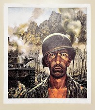 3 Vintage Images - World War Two WW2 Art Prints - ‼️Graphic D-Day Combat Scene picture