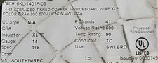 Southwire #14awg 41x30T SIS UL-3173 XLPE Tinned Copper Hook-Up Wire Gray /50ft picture