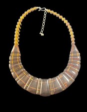 Jay King DTR Necklace 925 Graduated Amber Beaded Designer Signed picture