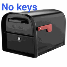Architectural Mailboxes 360 Black Large Steel Locking Parcel Mailbox w/ 2 Doors picture
