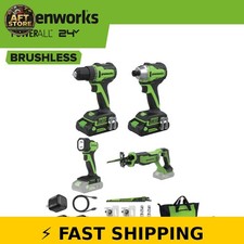 Greenworks 4 Pc Power Tools Combo Kit, PowerAll, CK344A1 picture